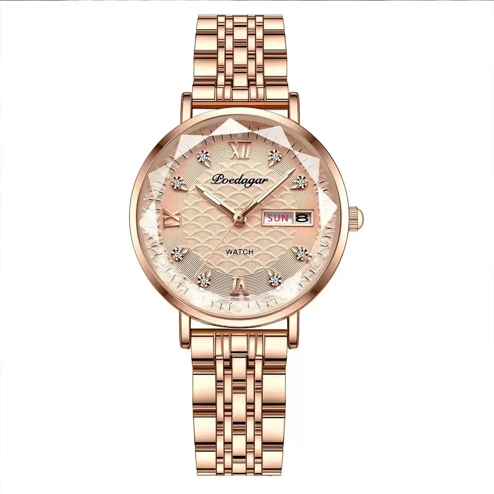 women’s elegant watch, rose gold women’s watch, luxury women’s watch, minimalist women’s watch, luminous women’s watch, stainless steel women’s watch, waterproof women’s watch, fashion women’s watch, stylish women’s watch, casual women’s watch