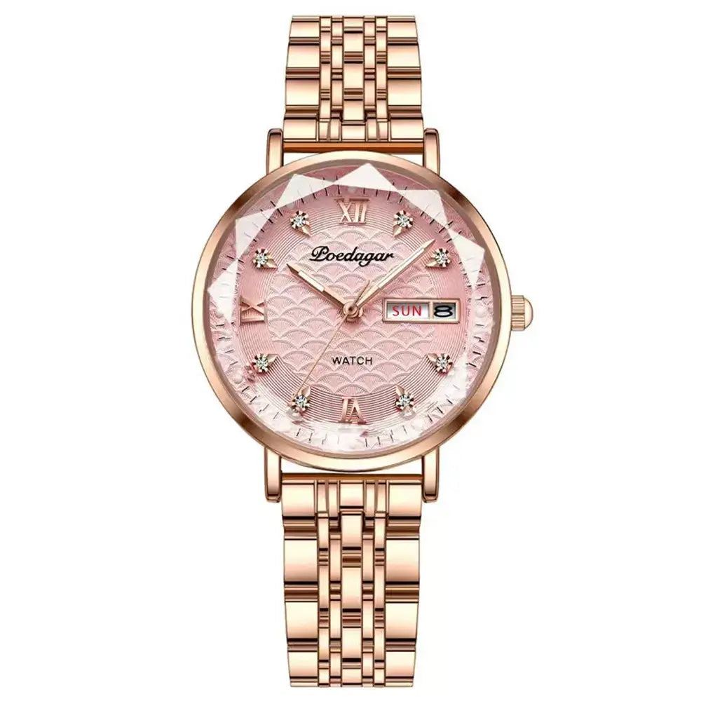 women’s elegant watch, rose gold women’s watch, luxury women’s watch, minimalist women’s watch, luminous women’s watch, stainless steel women’s watch, waterproof women’s watch, fashion women’s watch, stylish women’s watch, casual women’s watch