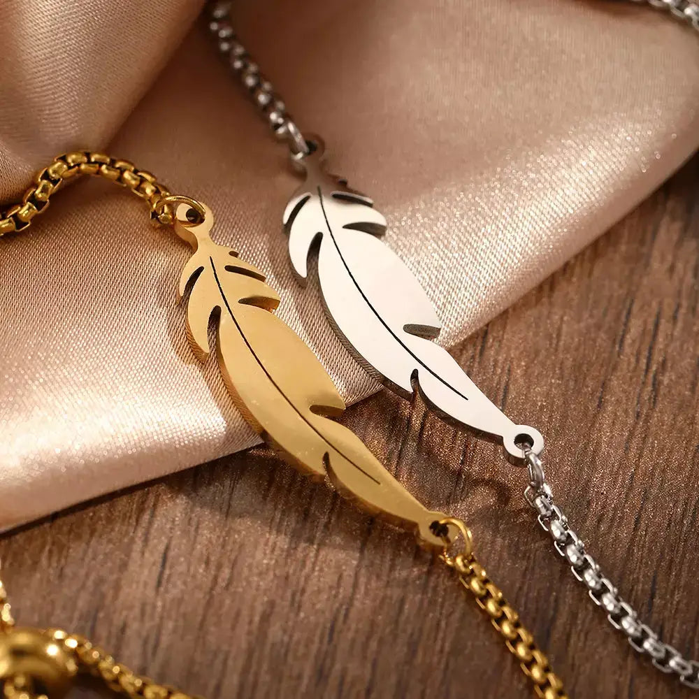 women’s elegant bracelete,
water-resistant women’s bracelet,
stylish women’s bracelete,
stainless steel women’s bracelet,
silver women’s bracelete,
rose gold bracelet women,
minimalist women’s bracelete,
feather charm bracelet,
fashion bracelet women,
adjustable bracelet for women
