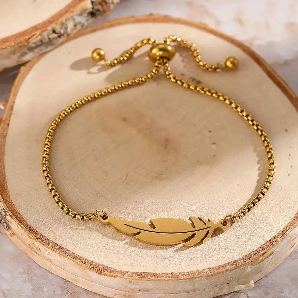 women’s elegant bracelete,
water-resistant women’s bracelet,
stylish women’s bracelete,
stainless steel women’s bracelet,
silver women’s bracelete,
rose gold bracelet women,
minimalist women’s bracelete,
feather charm bracelet,
fashion bracelet women,
adjustable bracelet for women