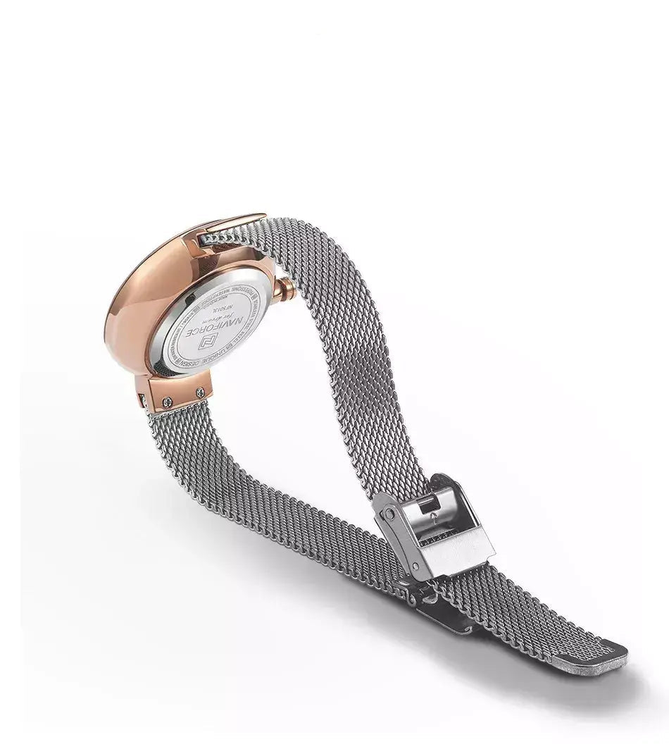 Bloom Elegance Women’s Watch,women’s luxury watch, elegant ladies wristwatch, stainless steel mesh women’s watch, quartz movement ladies watch, waterproof women’s wristwatch, fashion & casual ladies watch, floral design women’s watch, slim dial women’s watch, stylish watch for women UK, ladies gift wristwatch, everyday wear women’s watch, charming girl watch, sophisticated women’s timepiece, affordable luxury women’s watch, best ladies watch UK