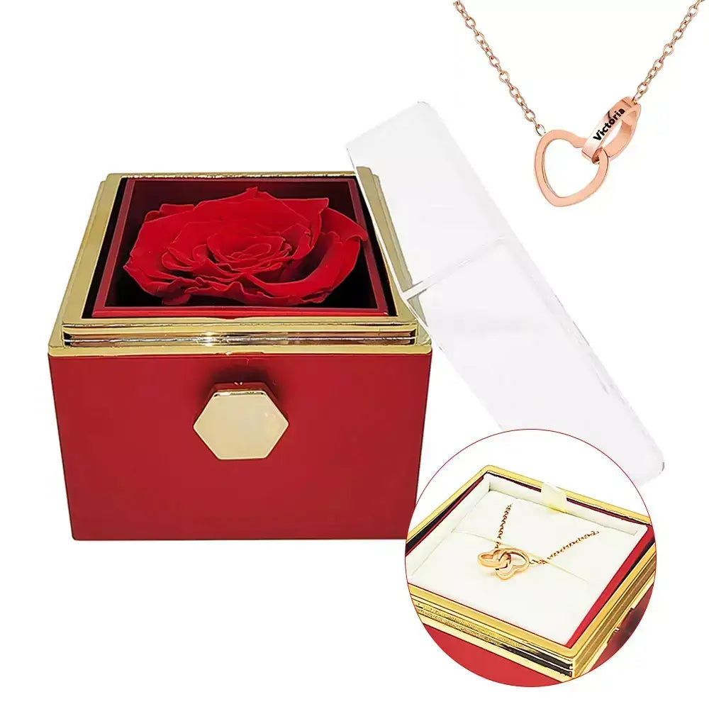 Double Hearts Necklace + Complimentary Rotating Rose Box,
unforgettable gift,
timeless gift for women,
silver necklace for women,
rose gold necklace for women,
romantic gift for her,
necklace with rose box,
meaningful jewellery,
high-quality women’s necklace,
gold necklace for women,
gift with rotating rose box,
elegant women’s necklace,
double hearts necklace,
delicate necklace for girlfriend