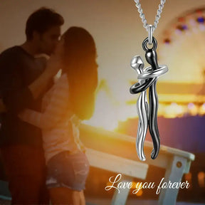 Eternal Embrace Couple Necklace, Eternal Embrace Necklace, Embrace Chain, Lovers Necklace, Soulmate Necklace, Couple Chain, Infinite Love Chain