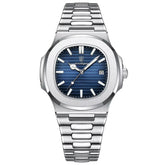 Regent™ men’s stainless steel watch with blue dial