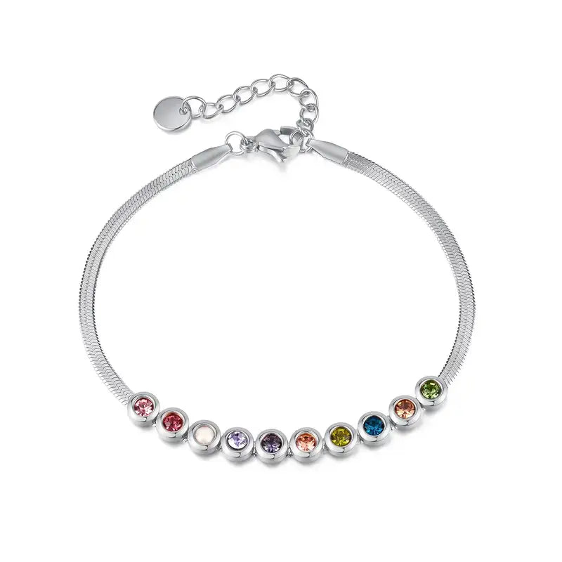 Luxe Radiance Women's Bracelet, women's stainless steel bracelet, zircon jewellery for women, luxury bracelet for everyday wear, elegant women's accessory, small high-grade bracelet, fashionable bracelets UK, light luxury jewellery, durable women's bracelet, gift for her bracelet, office to evening jewellery, sophisticated women's bracelet