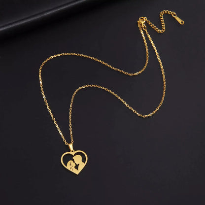 couple necklace, heart necklace, romantic gift for couples, unisex necklace, stainless steel necklace, meaningful jewellery, necklace for boyfriend and girlfriend, elegant necklace for couples, love necklace, two hearts necklace, gift for couples, romantic jewellery