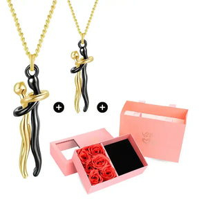 eternal embrace couple necklace, couple necklace gift, matching couple necklaces, necklace for couples, couple jewellery gift, christmas gift for couples, christmas necklace gift, romantic christmas gift for couple, christmas jewellery gift for her, christmas gift for girlfriend, christmas gift for wife, couples christmas gift ideas