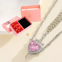 couple necklace gift, couples necklace set, matching couple necklaces, necklace for couples, couple jewellery gift, love necklace for couples, heart and sword necklace, symbolic couple necklace, romantic couple necklace, meaningful jewellery gift, promise necklace for couples, his and hers necklace set, couples jewellery gift