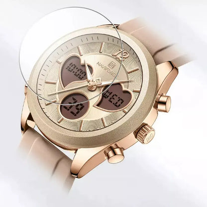 Glam Pulse Ladies’ Watch, ladies watch, women’s watch, ladies wristwatch, elegant ladies watch, fashion ladies watch, luxury women’s watch, quartz ladies watch, waterproof ladies watch, heart shaped ladies watch, silicone strap ladies watch, casual ladies watch, dual display women’s watch, stylish ladies watch, gift watch for women, girls fashion watch