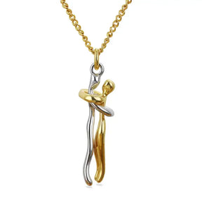 Eternal Embrace Couple Necklace, Eternal Embrace Necklace, Embrace Chain, Lovers Necklace, Soulmate Necklace, Couple Chain, Infinite Love Chain