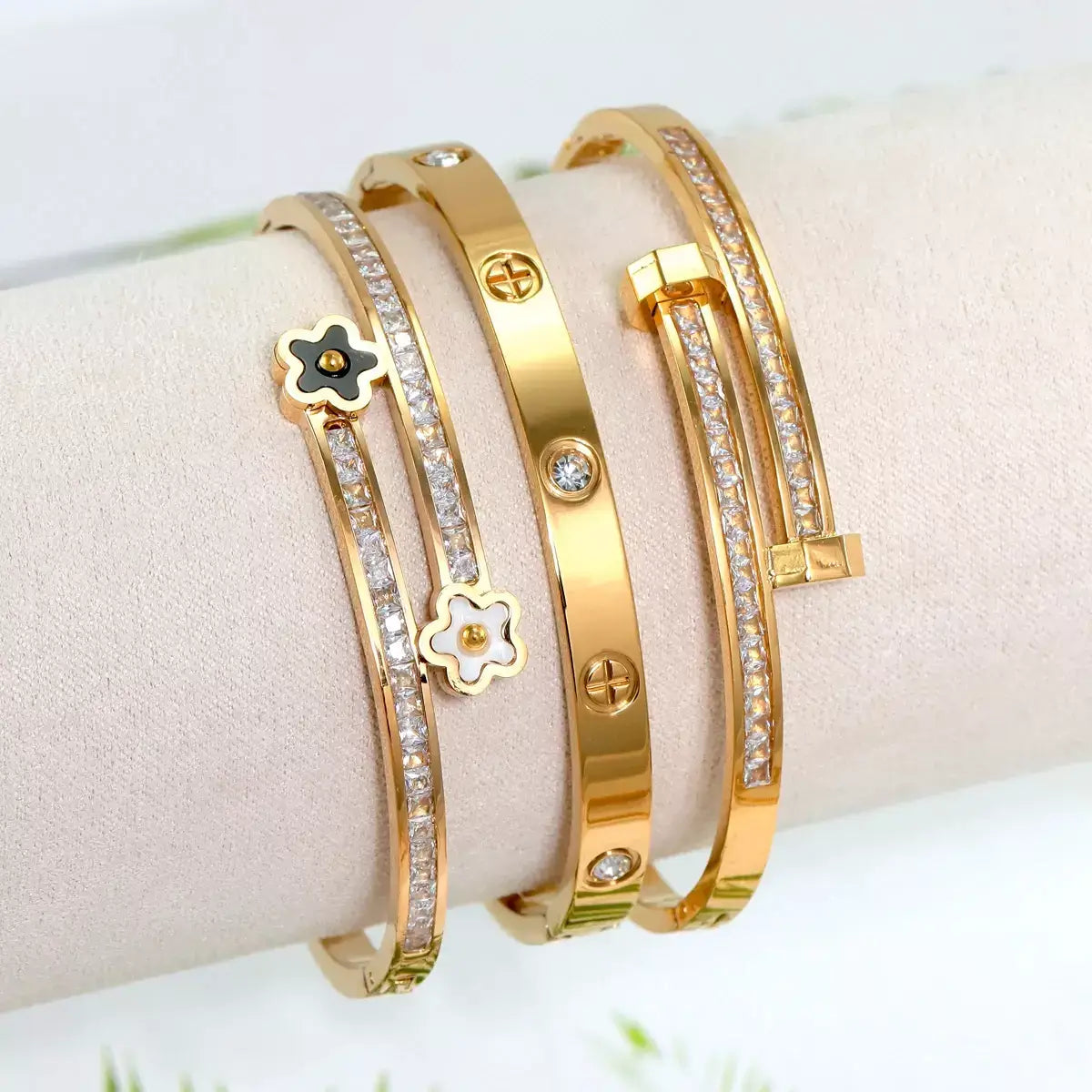 Elowen Ladies’ Bracelet Set, gold bracelets for women, cuff bracelets for women, women’s fashion bracelets, gift for her, elegant bracelets for women, stainless steel bracelets women, cubic zirconia bracelets, trendy bracelets for women, jewellery gifts for women, ladies’ bracelet set, luxury bracelets for women, party bracelets for women, stylish women’s bracelets, fashion accessories for women