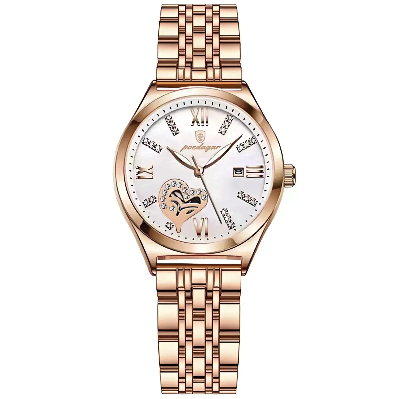 luxury women’s watch, elegant ladies watch, stainless steel women’s watch, waterproof quartz watch, luminous ladies wristwatch, dress watch for women, premium women’s timepiece, sophisticated women’s watch, stylish ladies watch UK, high-end women’s watch