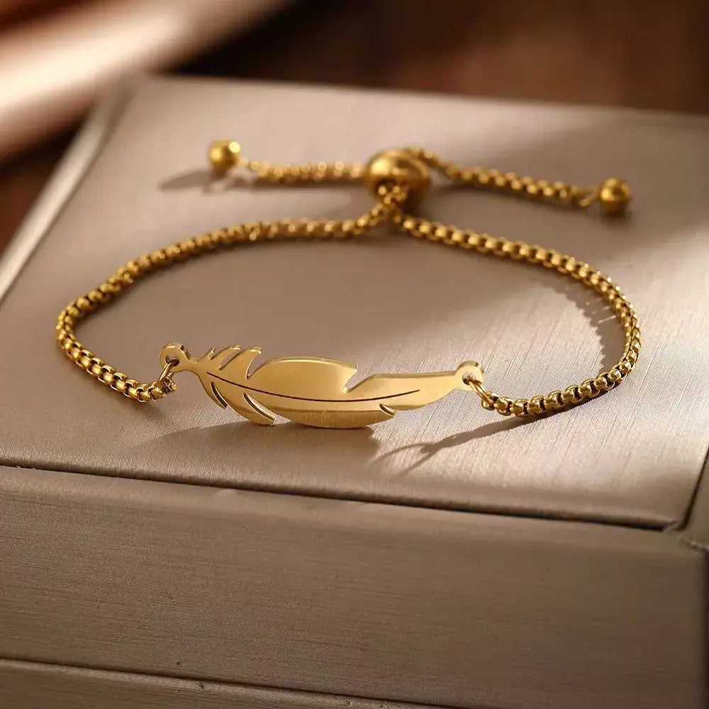 women’s elegant bracelete,

water-resistant women’s bracelet,

stylish women’s bracelete,

stainless steel women’s bracelet,

silver women’s bracelete,

rose gold bracelet women,

minimalist women’s bracelete,

feather charm bracelet,

fashion bracelet women,

adjustable bracelet for women
