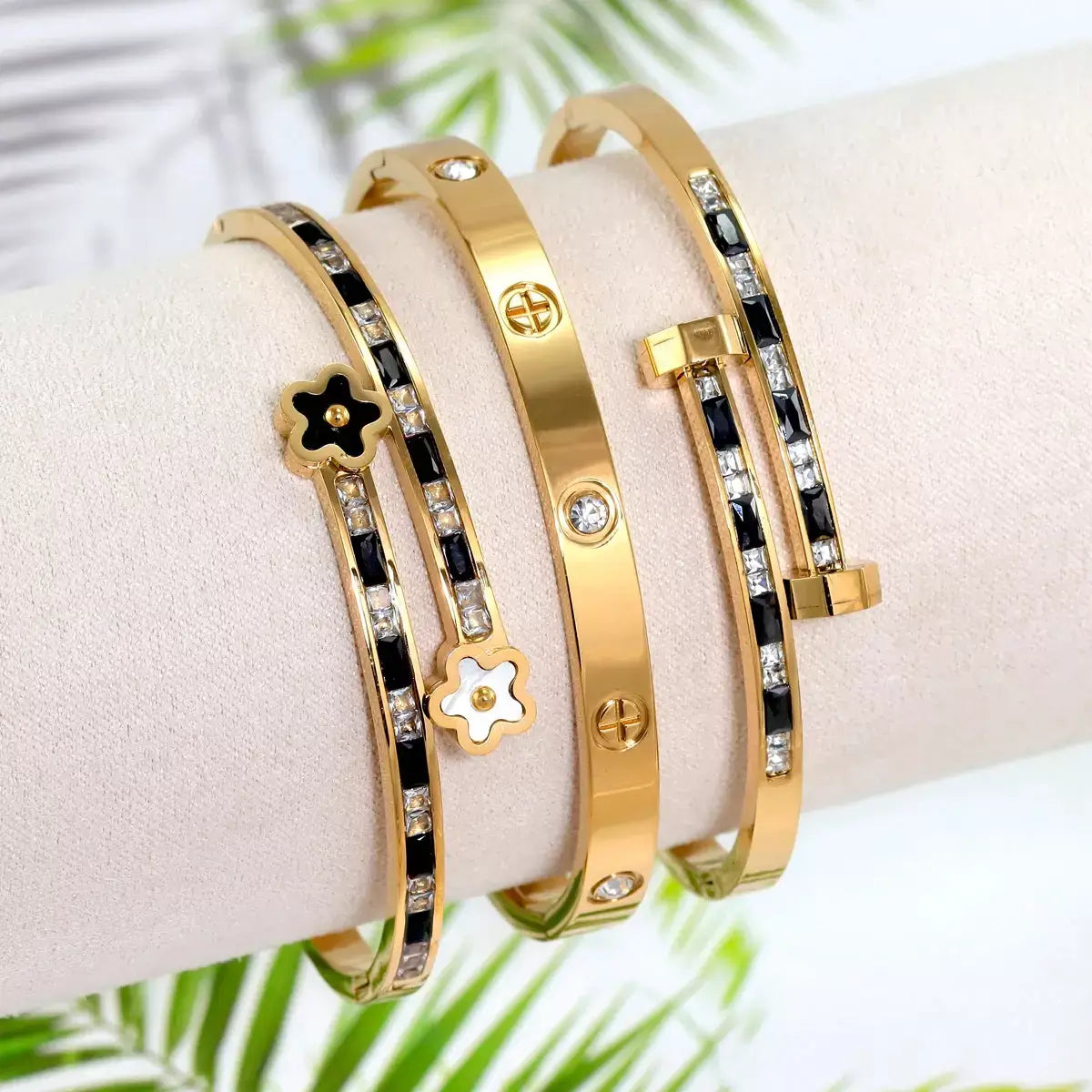 Elowen Ladies’ Bracelet Set, gold bracelets for women, cuff bracelets for women, women’s fashion bracelets, gift for her, elegant bracelets for women, stainless steel bracelets women, cubic zirconia bracelets, trendy bracelets for women, jewellery gifts for women, ladies’ bracelet set, luxury bracelets for women, party bracelets for women, stylish women’s bracelets, fashion accessories for women