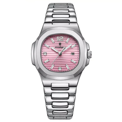 Luxury Square Women’s Watch,Luxury women’s watch, Ladies’ quartz watch, Waterproof women’s watch, Elegant ladies’ watch, Luminous watch for women, Women’s square dial watch, Fashion watch for women, Stylish women’s watch, Best gift for her watch, Durable women’s watch, Elegant everyday watch for women, Women’s watch with date display, Modern ladies’ wristwatch, Affordable luxury watch UK, Waterproof quartz watch for women