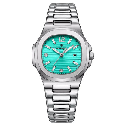 Luxury Square Women’s Watch,Luxury women’s watch, Ladies’ quartz watch, Waterproof women’s watch, Elegant ladies’ watch, Luminous watch for women, Women’s square dial watch, Fashion watch for women, Stylish women’s watch, Best gift for her watch, Durable women’s watch, Elegant everyday watch for women, Women’s watch with date display, Modern ladies’ wristwatch, Affordable luxury watch UK, Waterproof quartz watch for women