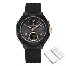 Elegance Dual Display Ladies’ Watch, ladies watch, women’s watches UK, dual display watch, analogue and digital watch, stylish ladies watch, elegant women’s watch, water resistant ladies watch, modern ladies quartz watch, silicone strap ladies watch