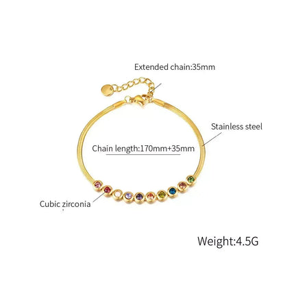 Luxe Radiance Women's Bracelet, women's stainless steel bracelet, zircon jewellery for women, luxury bracelet for everyday wear, elegant women's accessory, small high-grade bracelet, fashionable bracelets UK, light luxury jewellery, durable women's bracelet, gift for her bracelet, office to evening jewellery, sophisticated women's bracelet