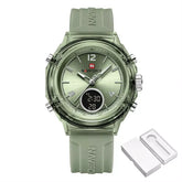 Elegance Dual Display Ladies’ Watch, ladies watch, women’s watches UK, dual display watch, analogue and digital watch, stylish ladies watch, elegant women’s watch, water resistant ladies watch, modern ladies quartz watch, silicone strap ladies watch