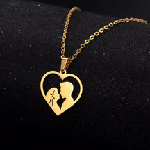couple necklace, heart necklace, romantic gift for couples, unisex necklace, stainless steel necklace, meaningful jewellery, necklace for boyfriend and girlfriend, elegant necklace for couples, love necklace, two hearts necklace, gift for couples, romantic jewellery