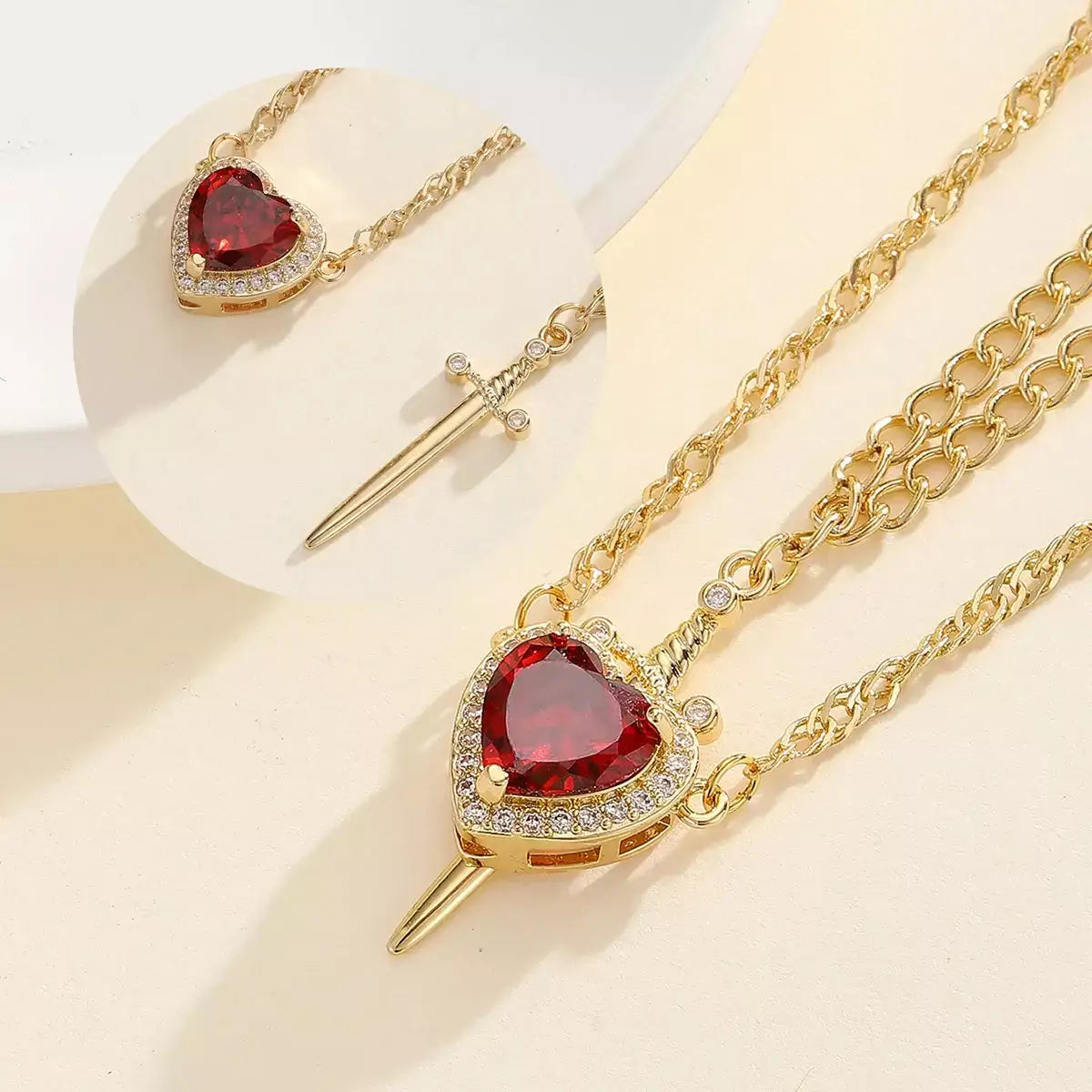 couple necklace gift, couples necklace set, matching couple necklaces, necklace for couples, couple jewellery gift, love necklace for couples, heart and sword necklace, symbolic couple necklace, romantic couple necklace, meaningful jewellery gift, promise necklace for couples, his and hers necklace set, couples jewellery gift