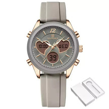 Glam Pulse Ladies’ Watch, ladies watch, women’s watch, ladies wristwatch, elegant ladies watch, fashion ladies watch, luxury women’s watch, quartz ladies watch, waterproof ladies watch, heart shaped ladies watch, silicone strap ladies watch, casual ladies watch, dual display women’s watch, stylish ladies watch, gift watch for women, girls fashion watch
