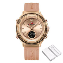 Elegance Dual Display Ladies’ Watch, ladies watch, women’s watches UK, dual display watch, analogue and digital watch, stylish ladies watch, elegant women’s watch, water resistant ladies watch, modern ladies quartz watch, silicone strap ladies watch