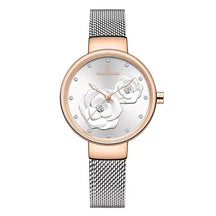 Bloom Elegance Women’s Watch,women’s luxury watch, elegant ladies wristwatch, stainless steel mesh women’s watch, quartz movement ladies watch, waterproof women’s wristwatch, fashion & casual ladies watch, floral design women’s watch, slim dial women’s watch, stylish watch for women UK, ladies gift wristwatch, everyday wear women’s watch, charming girl watch, sophisticated women’s timepiece, affordable luxury women’s watch, best ladies watch UK
