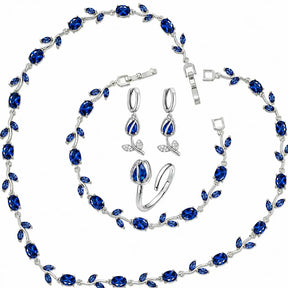 tulip jewellery set, jewellery gift for her, gift for women, luxury jewellery set, women's jewellery set, floral jewellery set, necklace bracelet earrings ring set, premium jewellery gift, elegant jewellery set, jewellery with gift box
