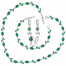 tulip jewellery set, jewellery gift for her, gift for women, luxury jewellery set, women's jewellery set, floral jewellery set, necklace bracelet earrings ring set, premium jewellery gift, elegant jewellery set, jewellery with gift box