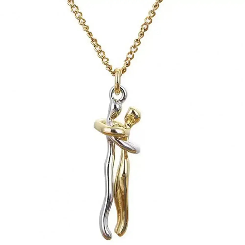 Eternal Embrace Couple Necklace, Eternal Embrace Necklace, Embrace Chain, Lovers Necklace, Soulmate Necklace, Couple Chain, Infinite Love Chain