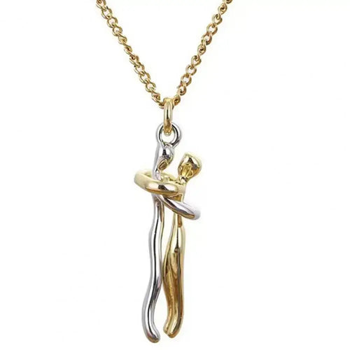 Eternal Embrace Couple Necklace, Eternal Embrace Necklace, Embrace Chain, Lovers Necklace, Soulmate Necklace, Couple Chain, Infinite Love Chain