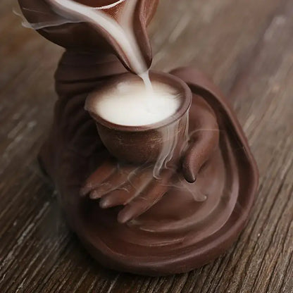 tea kettle incense burner,

backflow incense burner,

ceramic incense holder,

clay incense burner,

smoke waterfall incense burner,

zen incense burner,

meditation incense burner,

home décor incense holder,

aromatherapy incense burner