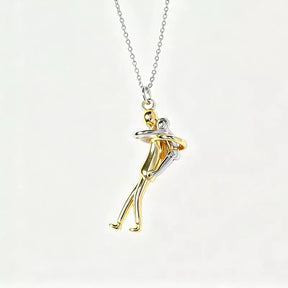 Gold Father & Son Hug Pendant Necklace – Symbol of an Unbreakable Bond