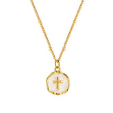 Cross – Pearl White: 40 cm + 5 cm chain, 16 x 12 mm pendant, 5.1 g
