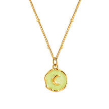 Moon – Lime Green: 40 cm + 5 cm chain, 16 x 12 mm pendant, 5.1 g