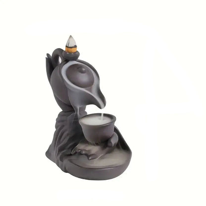 tea kettle incense burner,

backflow incense burner,

ceramic incense holder,

clay incense burner,

smoke waterfall incense burner,

zen incense burner,

meditation incense burner,

home décor incense holder,

aromatherapy incense burner