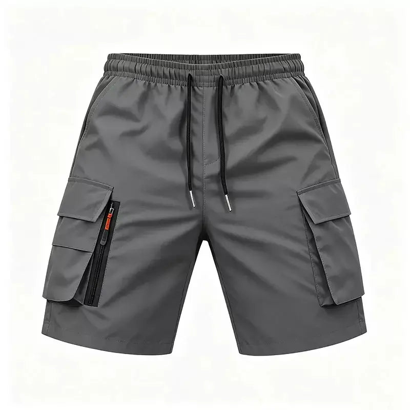 Kairo™ Men's Grey Cargo Shorts with drawcord waist and cargo pockets