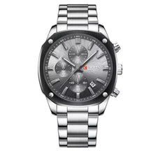 Veltrix Men’s Chronograph Watch in silver with grey dial